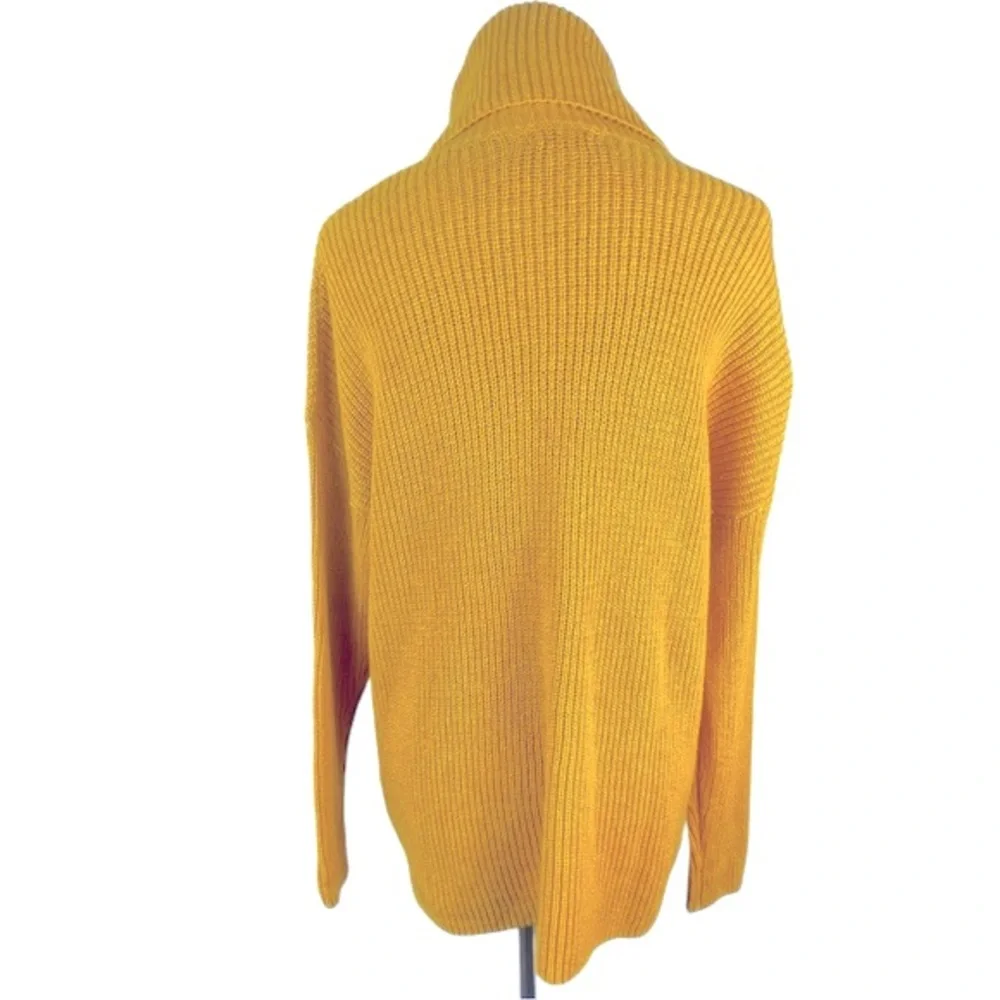 Halogen Mustard Yellow Chunky Turtleneck Sweater Women's Medium